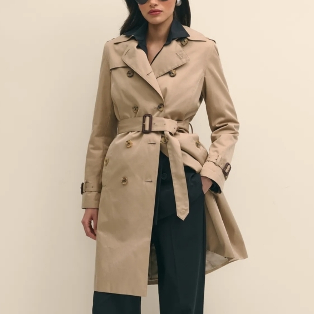 Pre-Loved Brooks Brothers Tan Water-Repellent Cotton Trench Coat